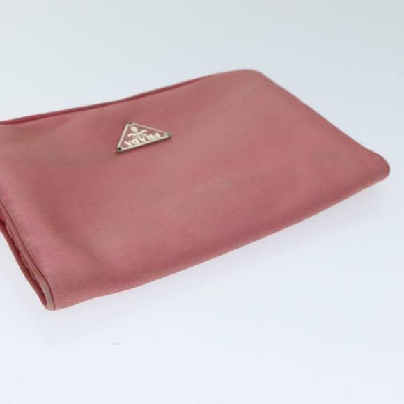 PRADA Pouch Satin Pink Auth 74898 - Picture 5 of 16